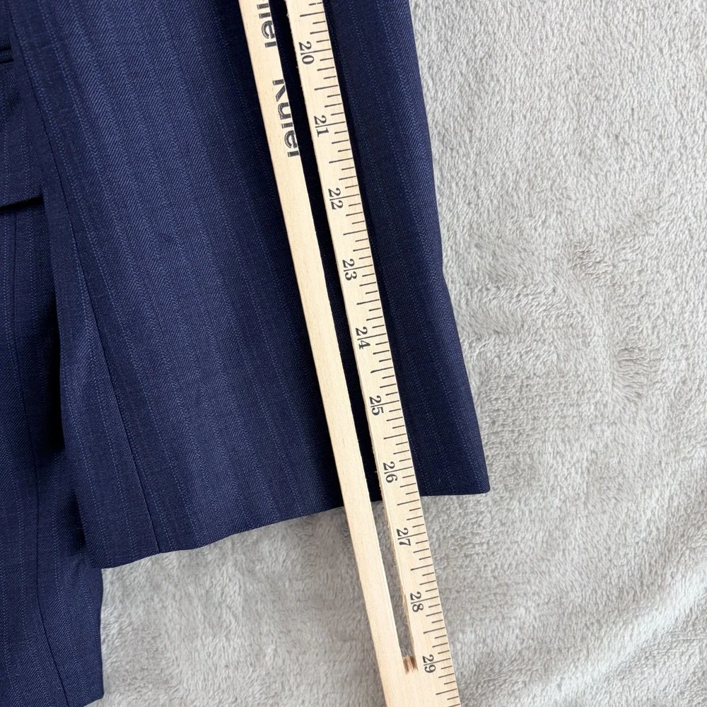 Loro Piana x Cremieux Sport Coat Blazer Navy Check 100% Wool Super 130s Men 52R